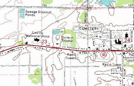 M-53 Drive-In Theatre - Topo